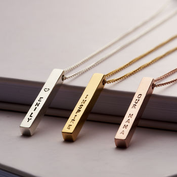 Personalised Bar Necklace, 2 of 10