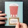 Personalised Large Christmas Coffee Cup Scratchcard, thumbnail 2 of 3