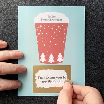 Personalised Large Christmas Coffee Cup Scratchcard, 2 of 3