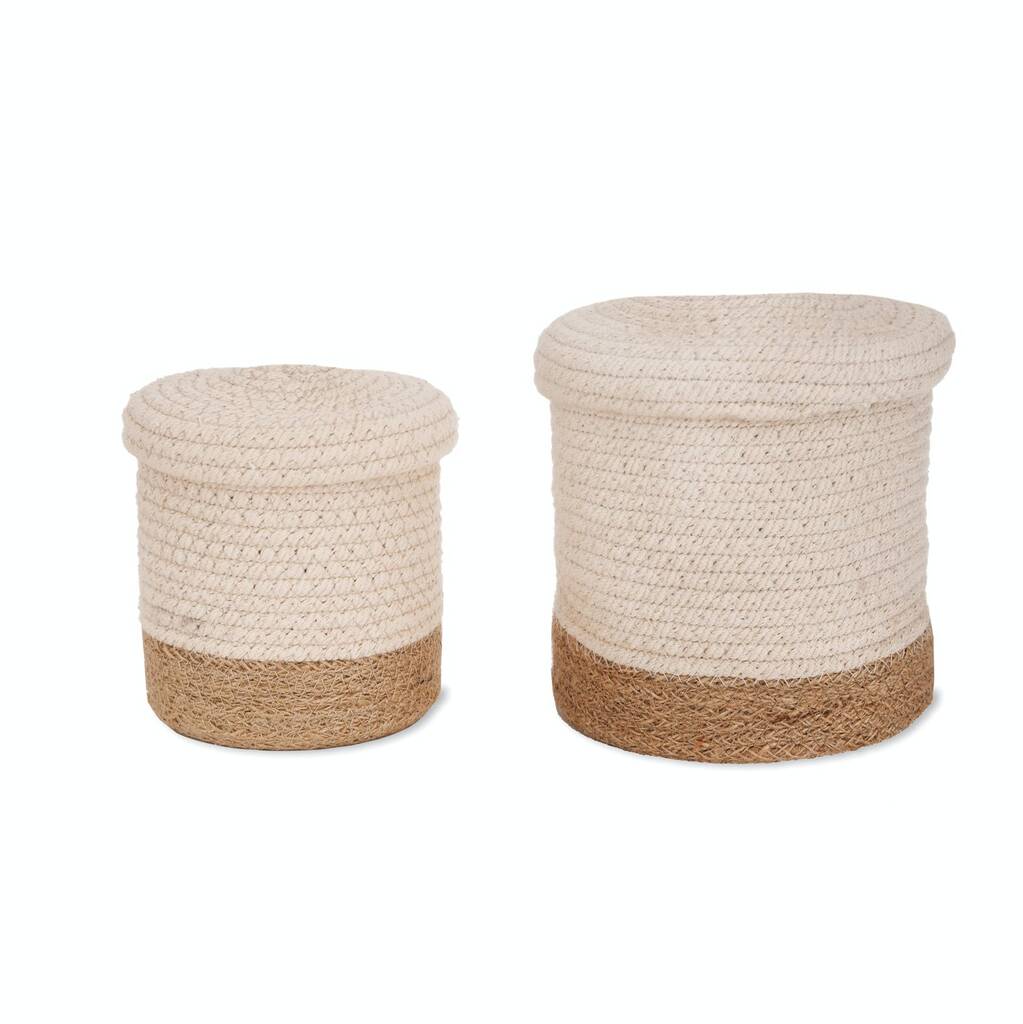 Set Of Two Cotton Storage Baskets By all things Brighton beautiful ...