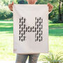 Personalised Hobby Font Tea Towel, thumbnail 2 of 3