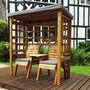 Henley Garden Two Seat Arbour Arch Seat With Side Table, thumbnail 8 of 10