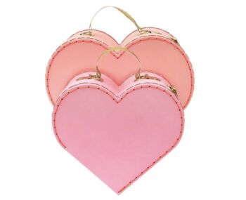 Personalised Set Of Two Pink Heart Suitcases, 3 of 3