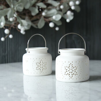 White Ceramic Tea Light, 2 of 2