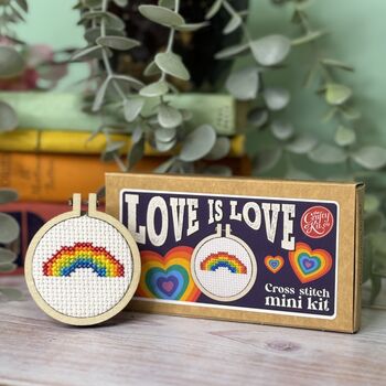 Love Is Love Mini Cross Stitch Kit, 2 of 4