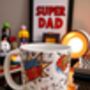 Personalised Super Dad Mug – Comic Style With Kids Name, thumbnail 2 of 6