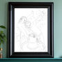 Custom Wedding Line Art Print Personalised Portrait, thumbnail 3 of 10