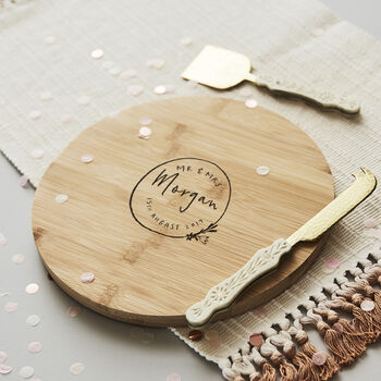 Personalised Wooden Wedding Chopping/Cheese Board, 5 of 6