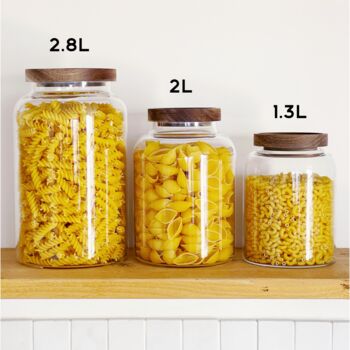 Kitchen Storage Jar With Acacia Wood Lid, 5 of 7