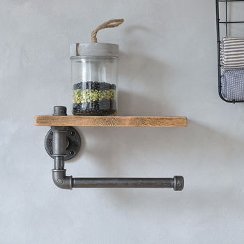 Industrial Kitchen Towel Holder And Shelf, 3 of 3