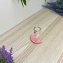 Pink Moon Keyring Keychain, thumbnail 1 of 3