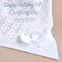 Personalised 100% Cotton Knitted Shawl For Christening, thumbnail 6 of 9