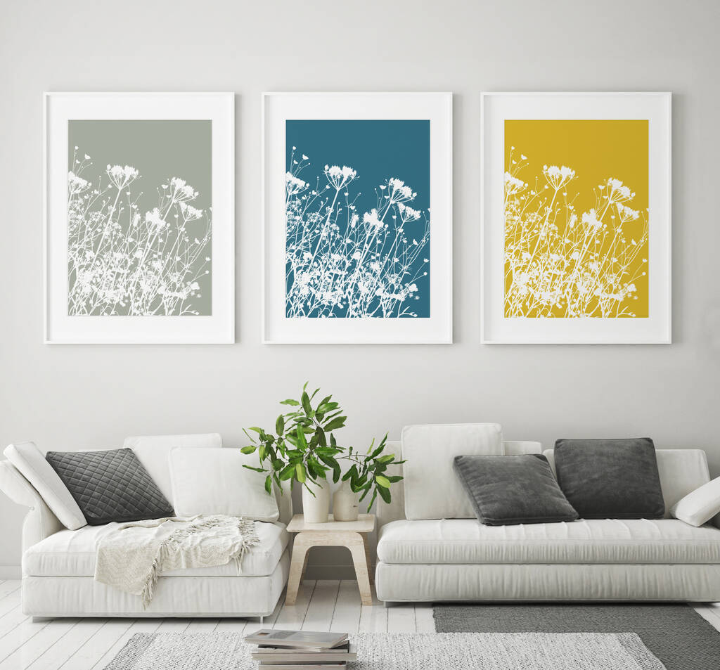 Floral Silhouette Art Unframed Home Print By Over & Over