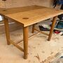 Handmade Solid Oak Table With Braced Legs, thumbnail 9 of 12