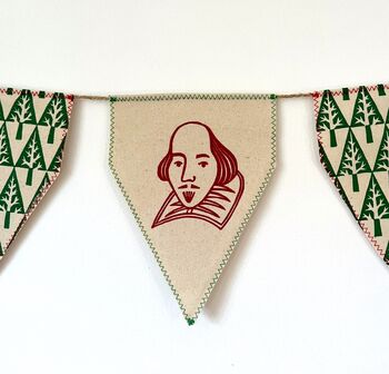 Handmade Christmas Shakespeare Bunting, 3 of 4