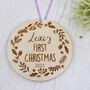 Personalised Baby's First Christmas Keepsake Sign, thumbnail 1 of 2