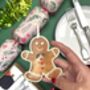 Gingerbread Man Wooden Christmas Tree Bauble, thumbnail 1 of 2
