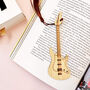 Personalised Mens Wooden Electric Guitar Bookmark, thumbnail 6 of 11