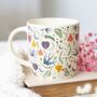 Cream Midnight Bloom Print Mug, thumbnail 1 of 2
