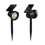 Set Of Two Colour Selection Solar Powered Outdoor Garden LED Spotlights, thumbnail 9 of 9