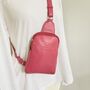 Mini Double Crossbody Bag ~ Pink, thumbnail 1 of 8