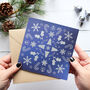Silver Foil Christmas Card Pack Of Six, thumbnail 2 of 7