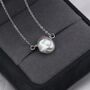 Irregular Shape Keshi Pearl Necklace Sterling Silver, thumbnail 4 of 11