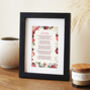 Custom Made Floral Poem Keepsake Gift, thumbnail 10 of 12