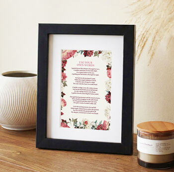 Custom Made Floral Poem Keepsake Gift, 10 of 12
