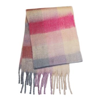 Avril Check Scarf Pink, 2 of 6