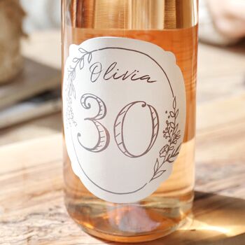 Personalised 30th Birthday Bottle Of Wine, 2 of 3