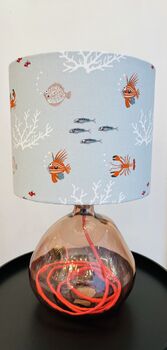 Pink 29cm Recycled Handmade Glass Table Lamp, 4 of 5