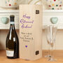 Personalised Retirement Hinged Wooden Bottle Box, thumbnail 1 of 4