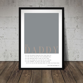D Is For Daddy Poem Print, 2 of 4