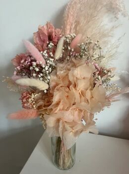Pink Hydrangea Dried Flower Bouquet, 2 of 5