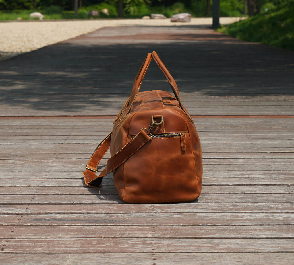 Soft leather sale weekend bag