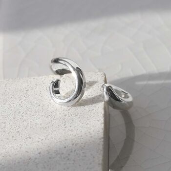 Sterling Silver Adjustable Spiral Ring, 4 of 9