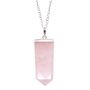 Gemstone Flat Pencil Pendant Rose Quartz, thumbnail 7 of 8