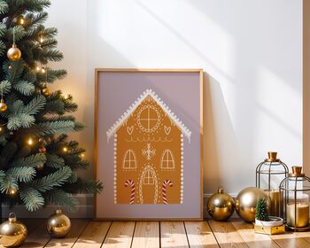 Gingerbread House Kids’ Christmas Art Print, 5 of 7