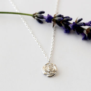Sterling Silver Rose Necklace, 3 of 11