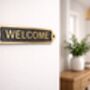 Custom Solid Brass Welcome Plaque With Black Finish, thumbnail 3 of 7
