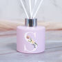 Personalised Floral Initial Round Pink Reed Diffuser, thumbnail 2 of 4