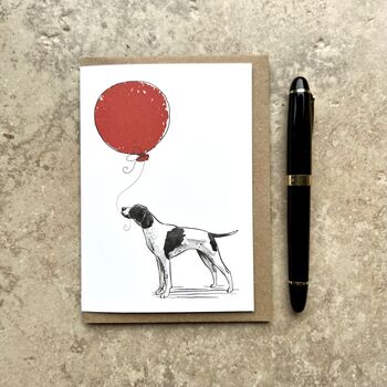 Personalised English Pointer Birthday Card, 2 of 6