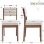 Set Of Two Linen Dining Chairs For Living Room, thumbnail 6 of 7