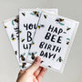 'Hapbee Birthday' Birthday Card, thumbnail 3 of 4
