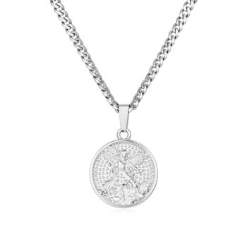 Gold St Michael Round Pendant Necklace Chain For Men, 8 of 12