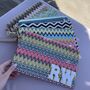 Personalised Chevron Stripe Pouch Wristlet Clutch Bag, thumbnail 6 of 12
