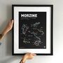 Morzine Mountain Bike Route Art Print, thumbnail 1 of 4