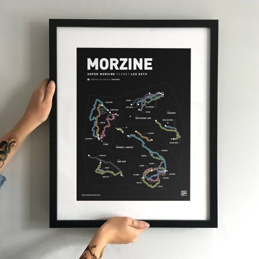 Morzine Mountain Bike Route Art Print, 1 of 4