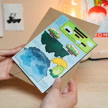 Personalised No Flowers Without Rain Pop Out Card, 3 of 7